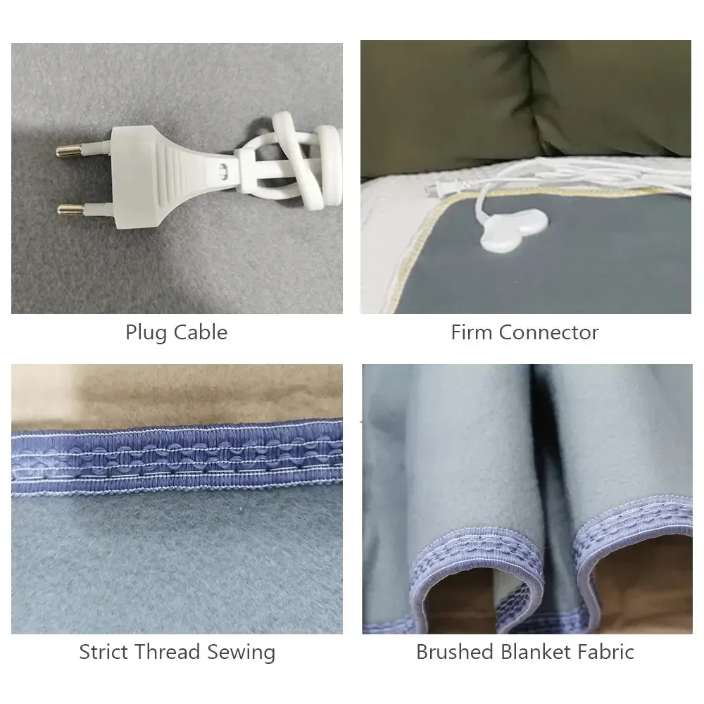 Electric Blanket Grey Color Electric Heated Blanket 110V US Plug/ 220V EU Plug Heating Mattress Winter Body Warmer For Home