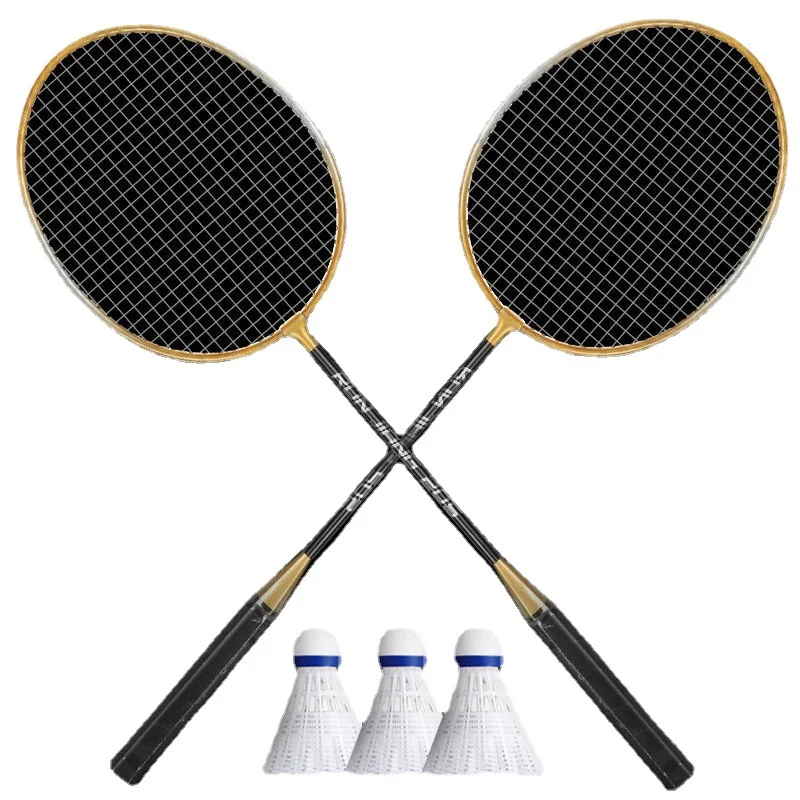 Raquetas de bádminton profesionales, juego de bolsa de transporte, doble, accesorios deportivos de velocidad para interiores y exteriores, 2 piezas