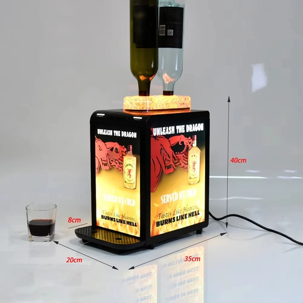 

Mini Automatic 4 Bottle Wine Shot Chiller Stainless Steel Hotel Chilled Mobile Multi-Double Bar Drink Dispenser Tap Machine