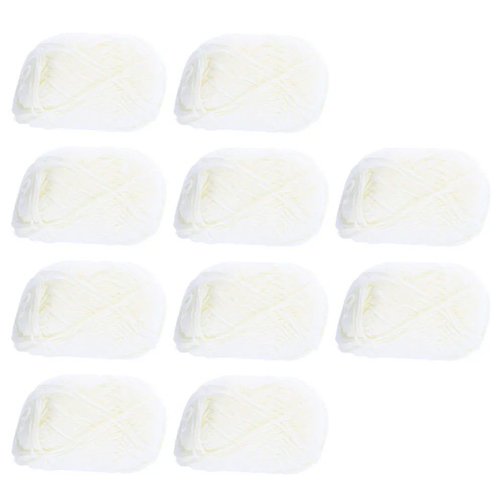 

10 Pack Milk Cotton Yarn Thick Soft Knitting String for Sweaters Hats DIY Crochet Weaving Cotton Cord Multicolor