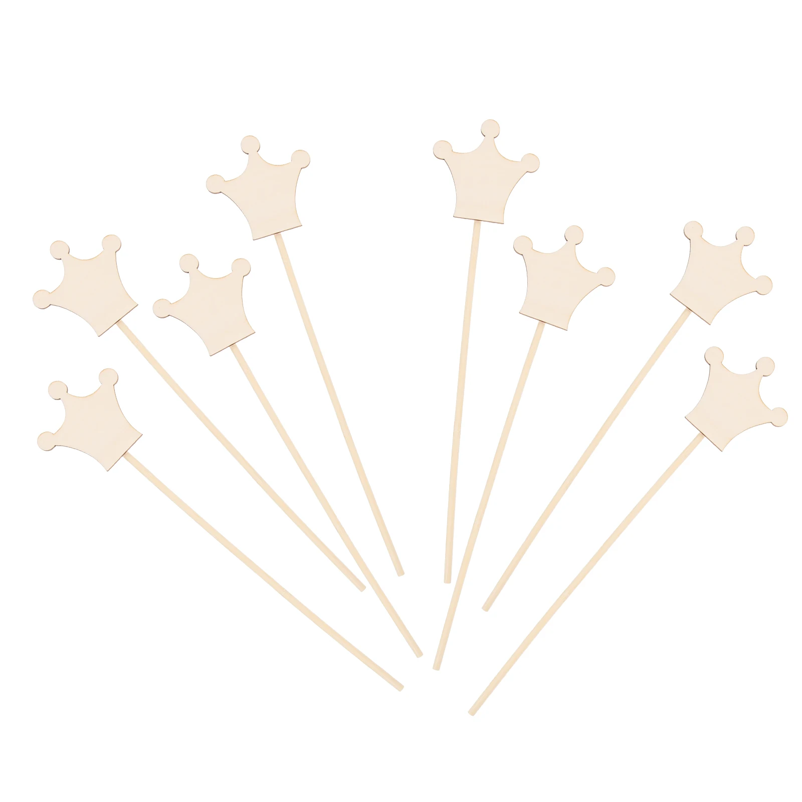 8 Stück Feenstab Krone DIY Feenstab Holz unvollendete Zauberstab für Kinder handgemachte Handwerk Malerei Aktivität Koordinationstraining