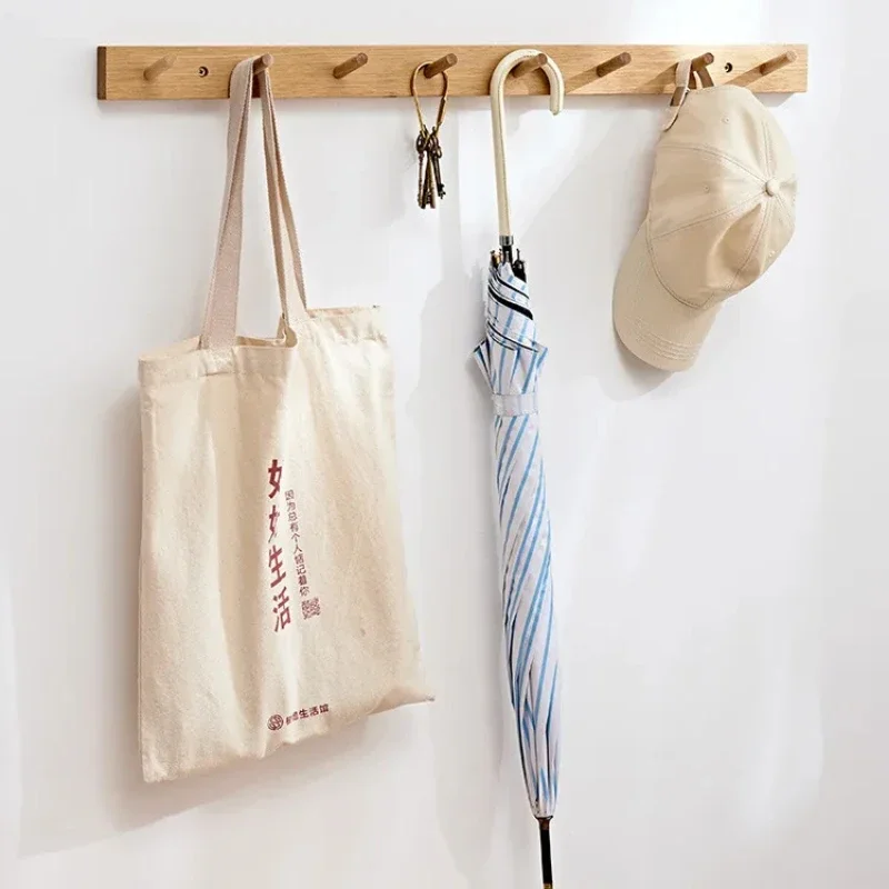 Wood Wall Hook Rack Double Hook for Clothes Living Room Towel ‌Link Hallway Clothes Storage ‌Connect‌ Decorative Storage