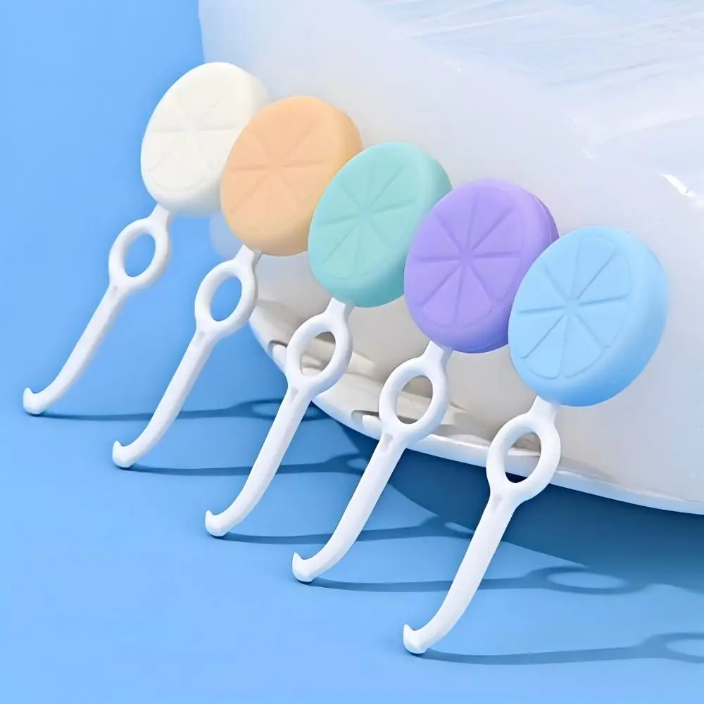 10pcs Lollipop Style Dental Aligner Chewies with Hook Handle, Silicone Orthodontic Chewing Exerciser for Brace Face Prevention