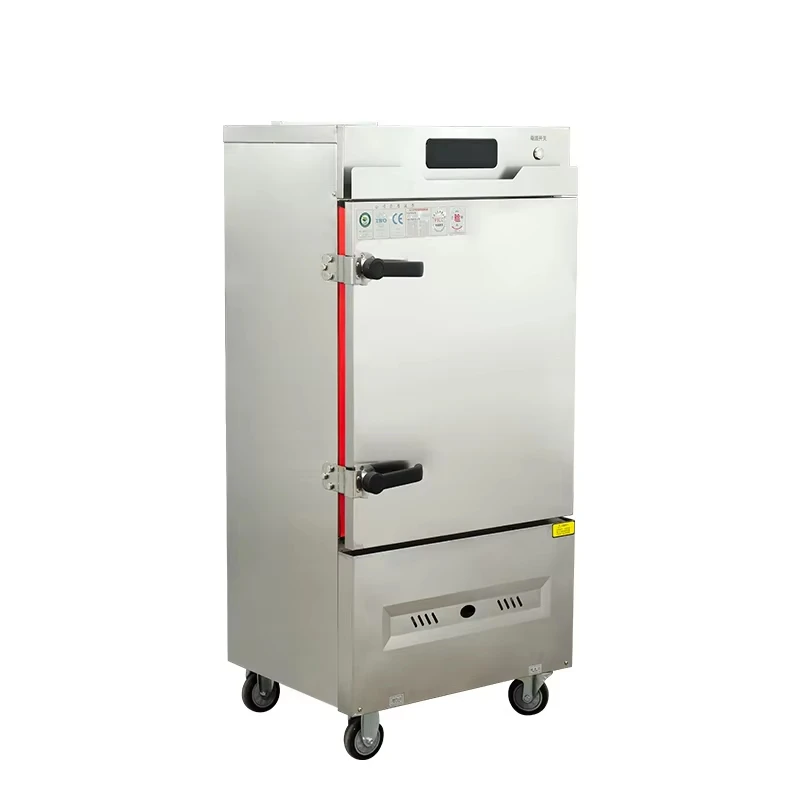 Automatic Stainless Steel Double Door Rice Steamer Machine Industrial Electric Cabinet For Restaurant