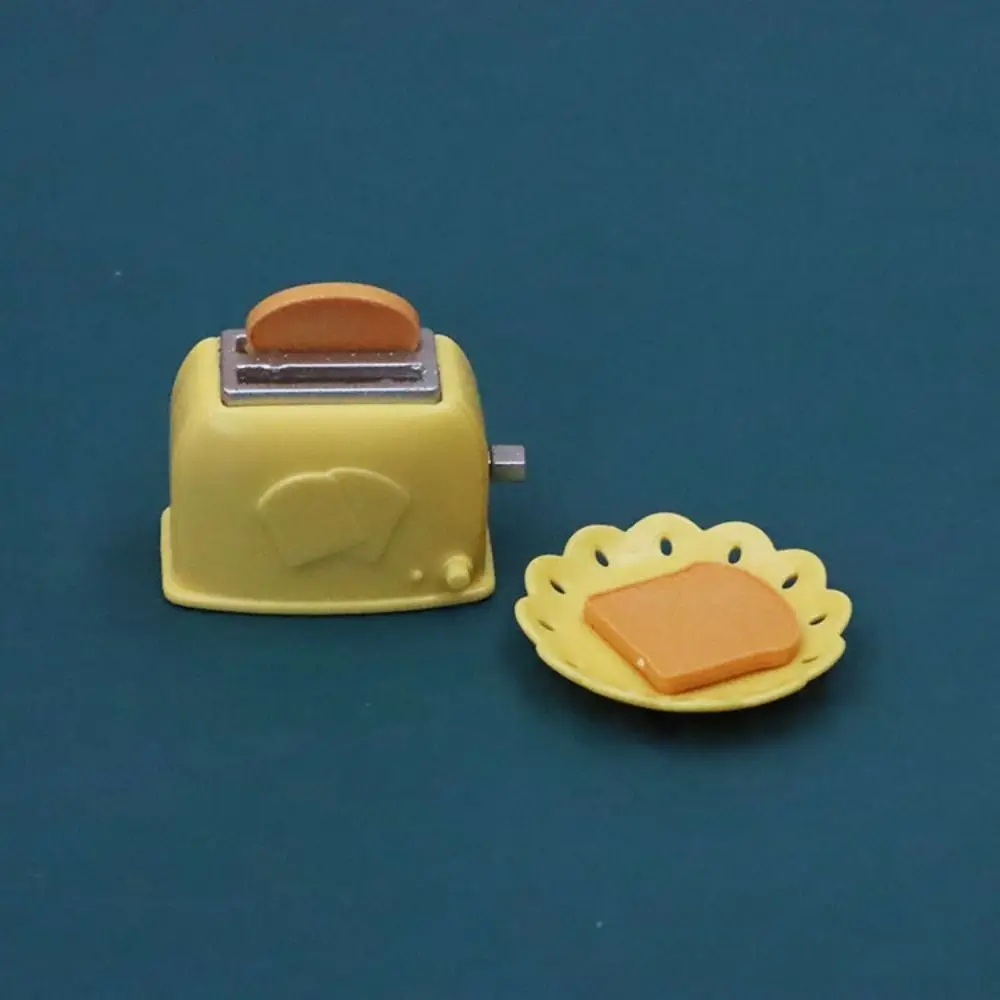 Bear Biscuits Dollhouse Kitchen Accessories Toaster Mixer Dollhouse Mini Furniture Baking Breakfast Miniature Cooking Set