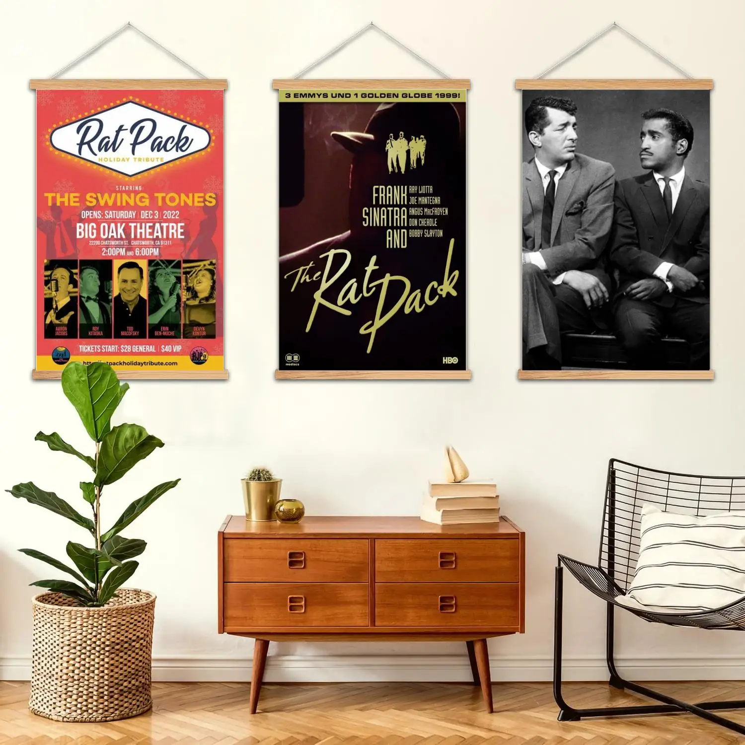 The Rat Pack Framed Wall Painting Canvas Art Poster and Wall Art,  Modern Family Bedroom Decor, Posters,Decorative painting