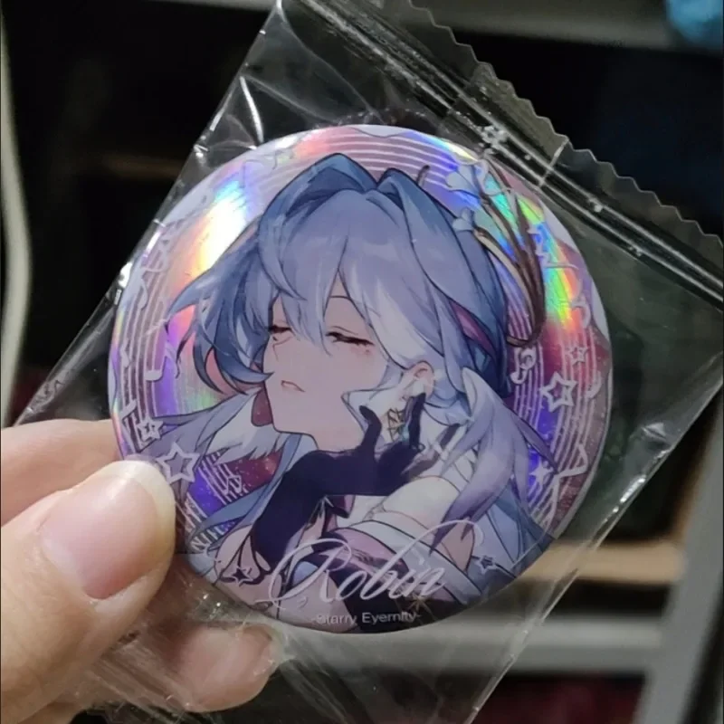 Anime Fashion Honkai:Star Rail Sing Robin 58mm Flash Pin Badge Cosplay Accessories for Clothes Backpack Decor Brooch Gifts