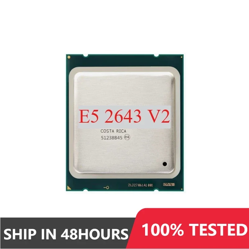 1pcs/lot perfect test E5-2643V2 E5 2643 V2 E5 2643V2 E5-2643 V2  3.50GHz 6-Cores LGA 2011 processor