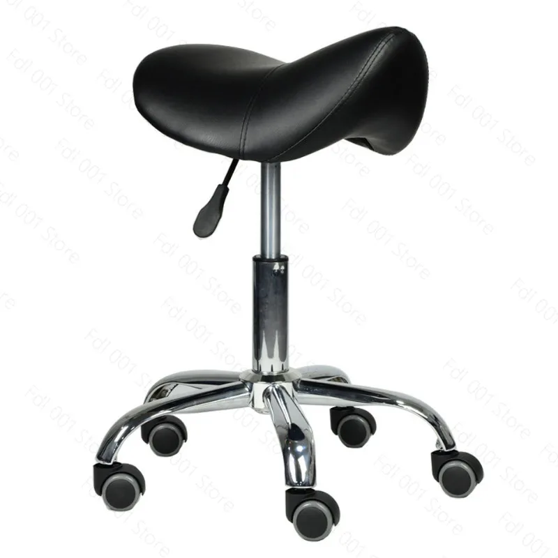 Hair Cutting Work Chair, Hair Cutting Stool, Lifting and Rotating Saddle Chair