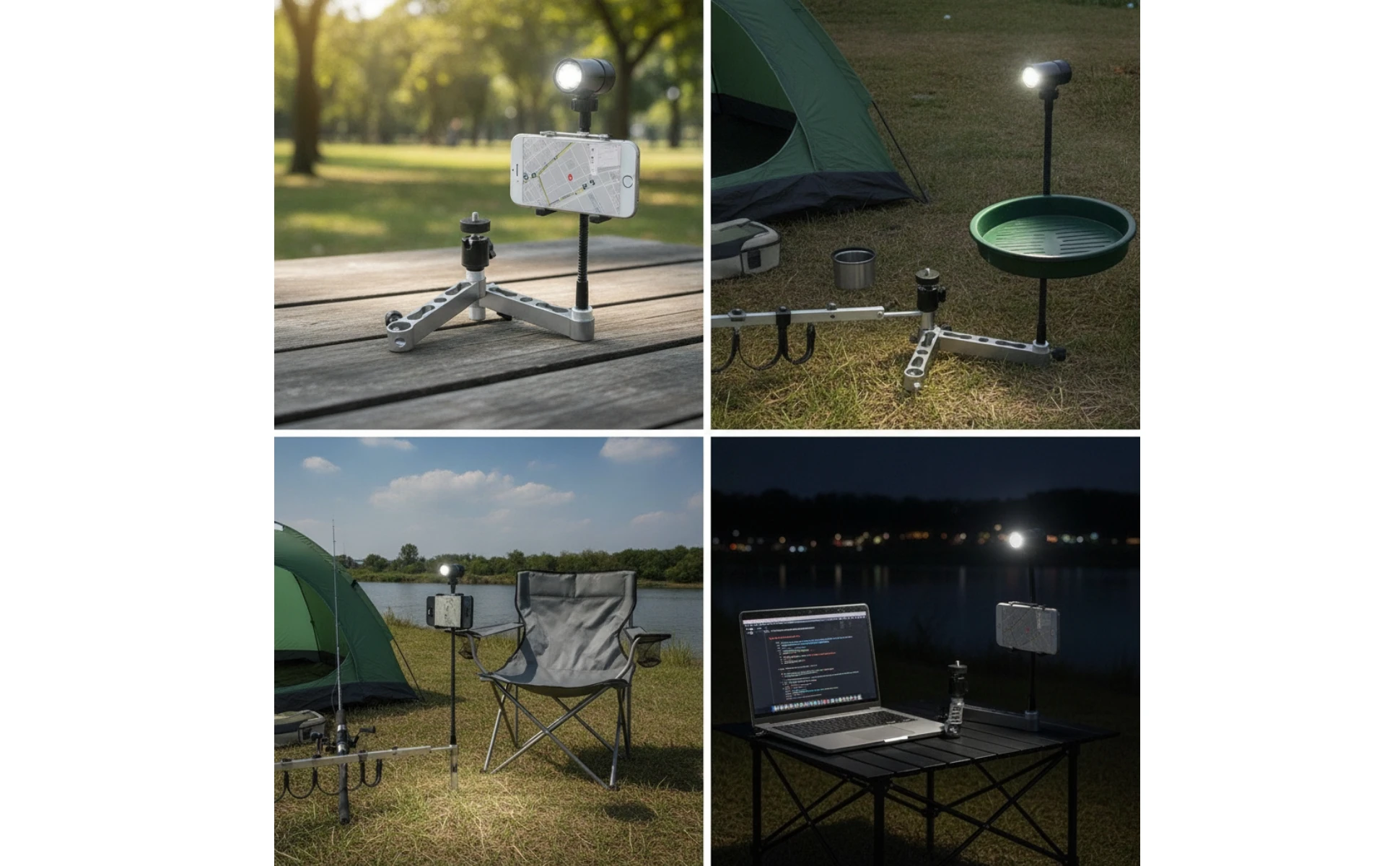 Corner Bridge Bracket Adjustable Extension Bracket with Clamp Metal for Anglers Corner Bridge Bracket Adjustable Extension Bracket with Clamp Metal for Anglers