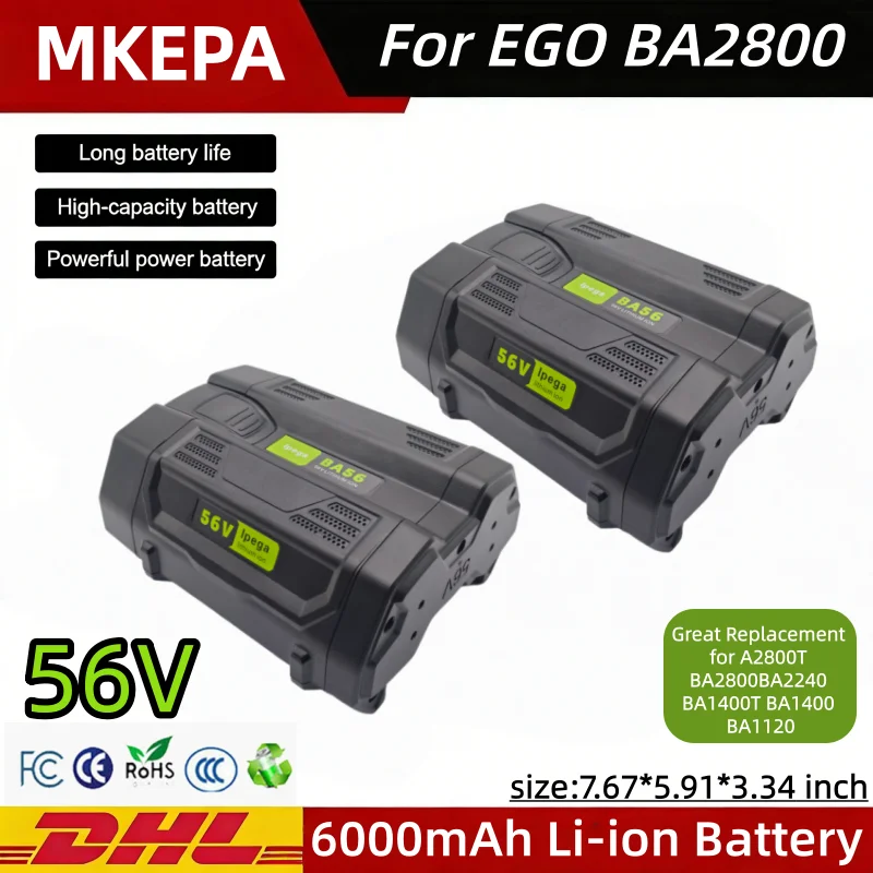 General EGO 56V 6.0Ah large capacity battery garden tool specific electric quantity lamp certified by Europe and America