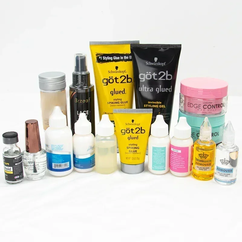 

Hair Care Essentials: Lace Tint Mousse, Wig Glue Remover, Melting Spray & Edge Control - Complete Wig Installation Set