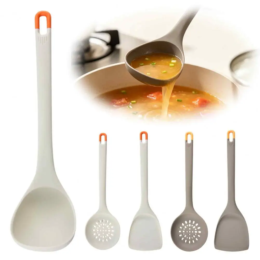 Kitchen Utensils 1PC Silicone Flat Head Shovel Integrated All Inclusive Salad Spoon Non Stick Pot Spatula Silicone ﻿