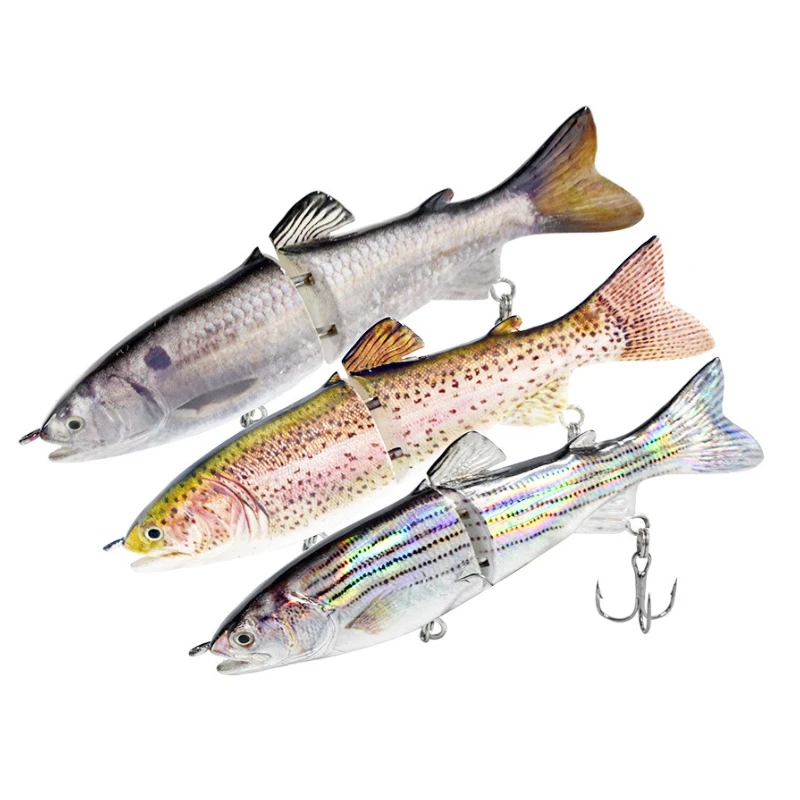 

2pcs 125mm 23g Mult Jointed Fishing Lure Sinking Artificial Glide Bait Freshwater Sea Fishing Hard Bait Trout Cod Lure