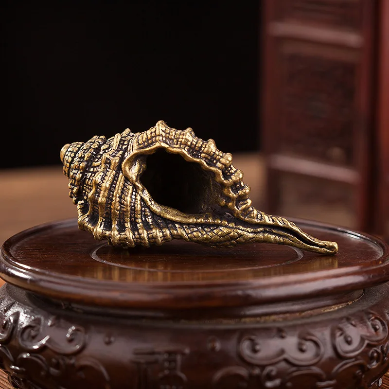 1/2Pcs China Nanhai Conch Antique Creative Home Office Desktop Tea Pet Decompression Handlebar Ornament Metal Crafts