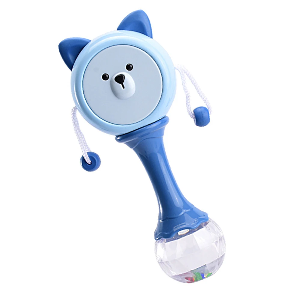 

Soft Glue Tooth Toddler Baby Teether Bell Child Blue Newborn Lovely Drum