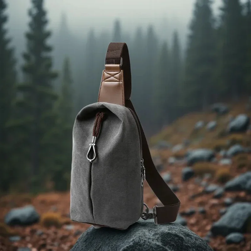 

Мужская парусиновая сумка на ремне, маленькие повседневные рюкзаки, прочная нагрудная сумка через плечо для мужчин, уличная велосипедная дорожная сумка