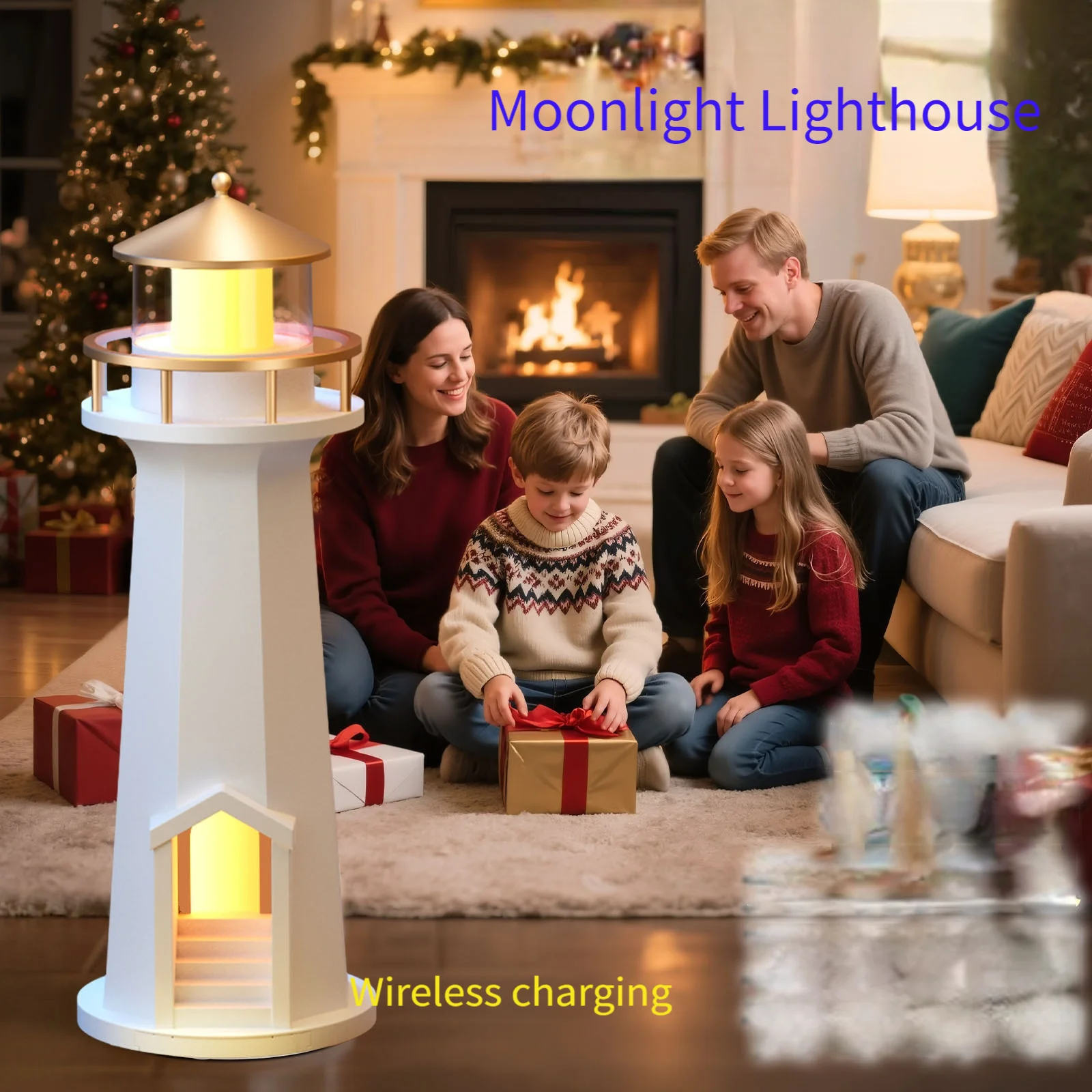 مكبر صوت بلوتوث Moonlight Lighthouse Audio هو هدية عيد ميلاد عملية ومتخصصة للرجال والنساء، مع جو راقي وزخرفة إضاءة ليلية #4