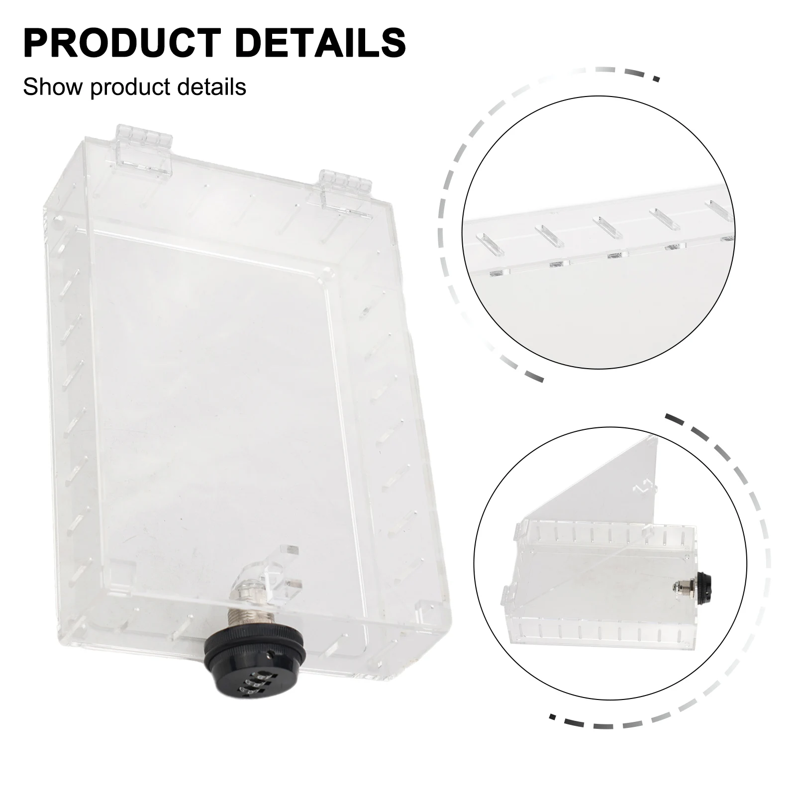 Clear Protective Cover Combination Lock Combination Lock Easy Installation Thermostat Lock Box Acrylic Clear Cover Acrylic