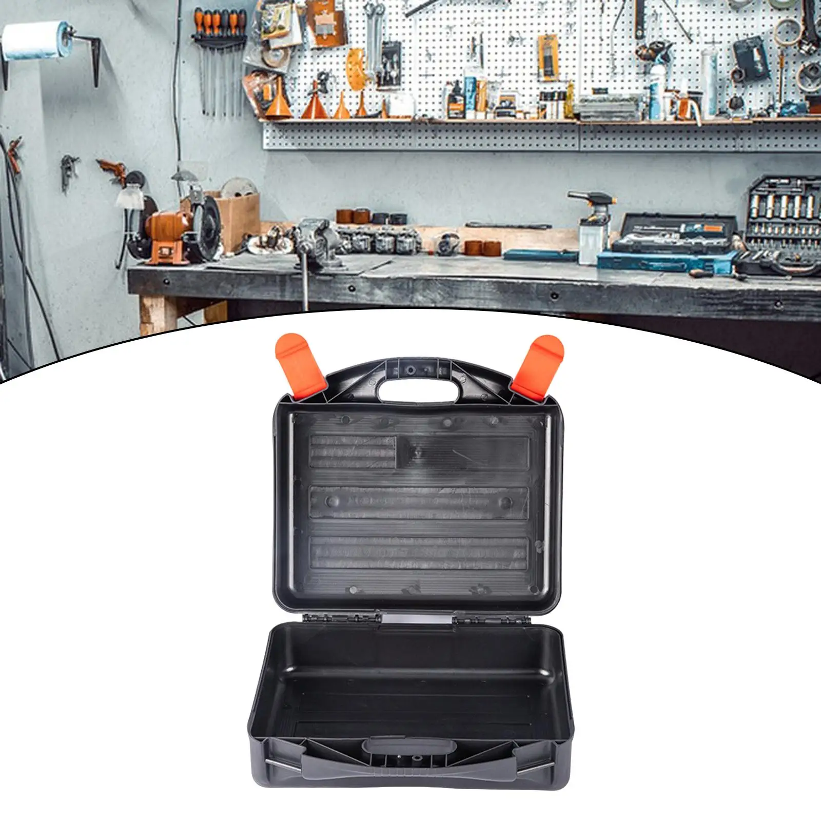 Hard Case Tool Box Travel Case with Anti Slip Handle Carrying Case Tool Organizer for Cordless Drill Machine Instrument