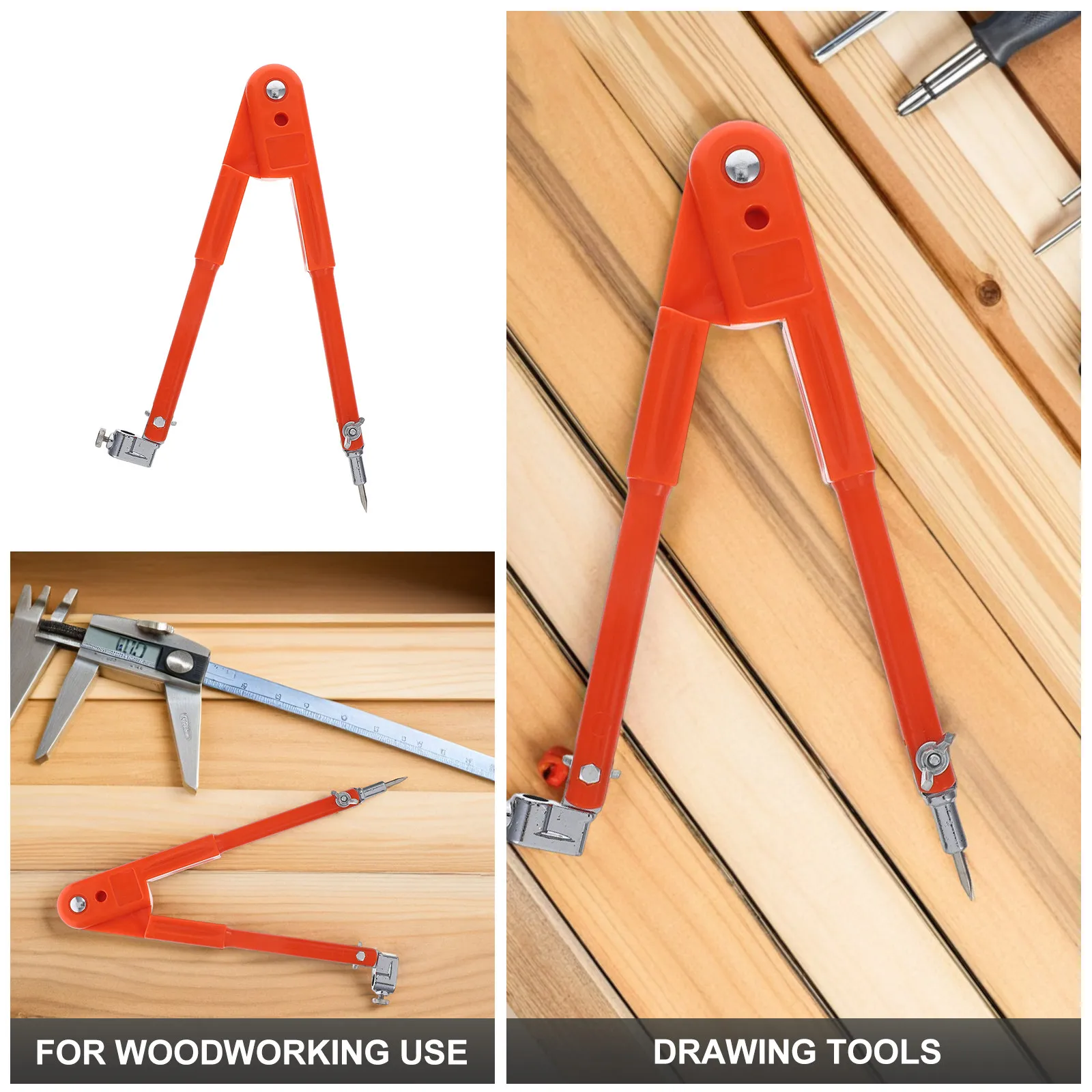 Large Metal Woodworking Scribing Tool for Circle Drawing Marking Wood Furniture Making Technical Drafting