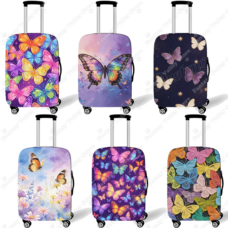 

Beautiful and Colorful Butterflies Graphic Print Luggage Cover for Travel Gorgeous Butterflies Protective Covers Suitcase Cover