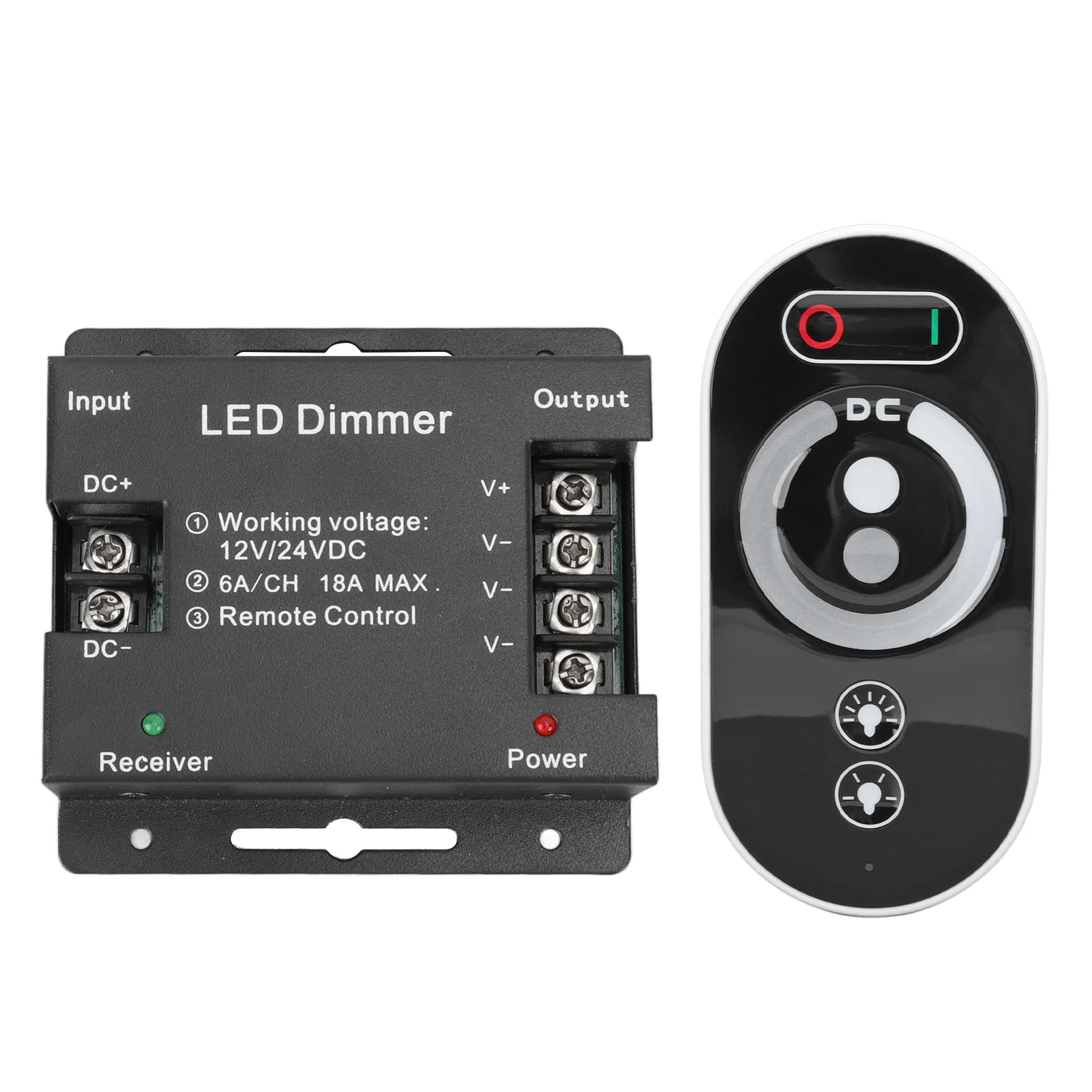 LED Dimmer  Wireless Auto Sleep LED Remote Control Dimmer Sensitive Response Low Power Consumption  12V 24V for Home