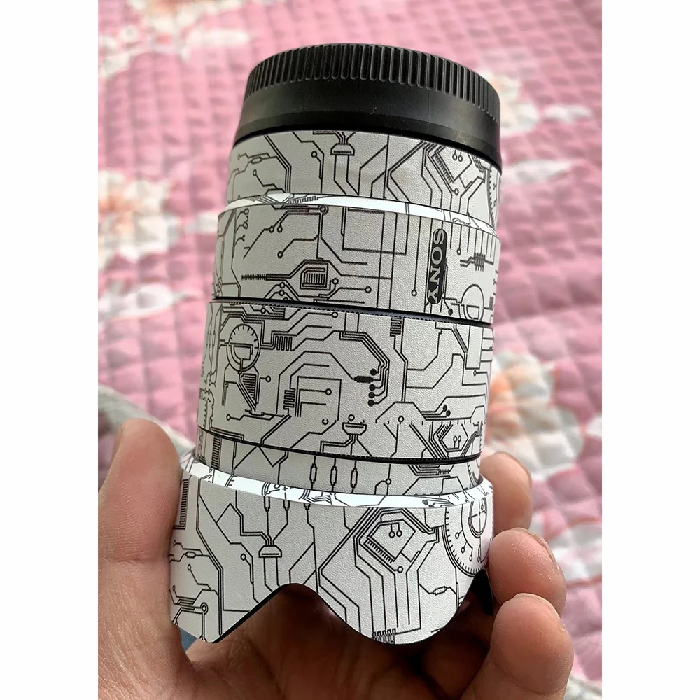 أنمط ملصق مائي الجلد لسوني FE 35 مللي متر F1.8 عدسة الكاميرا ملصق الفينيل التفاف المضادة للخدش فيلم معطف FE 35 1.8 F/1.8 351.8 SEL35F18F