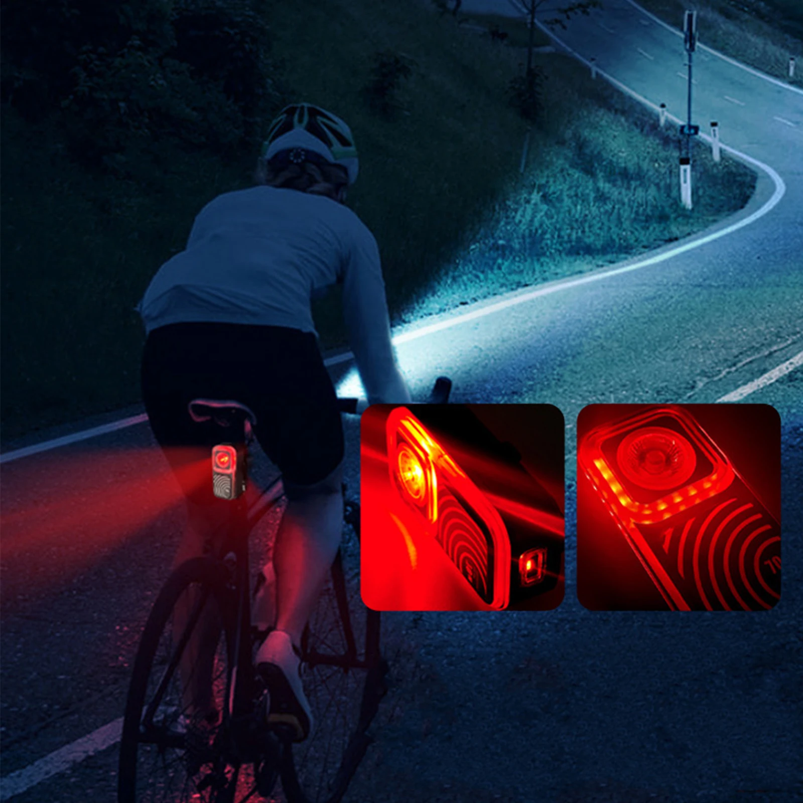 

Велосипедный фонарь с датчиком торможения, водонепроницаемый, умный радарный задний фонарь, мощный велосипедный фонарь для горных и шоссейных велосипедов