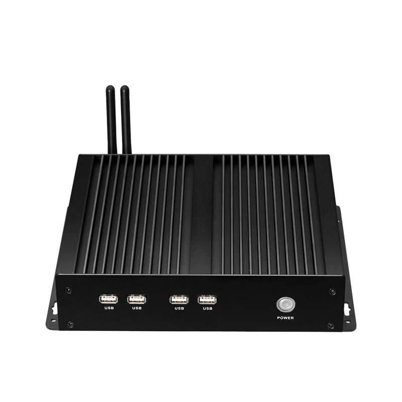 Fanless Industrial Mini PC Intel Celeron 1037U 4x COM RS232 DB9 8x USB HDMI VGA Gigabit LAN Windows XP/7/8/10 Linux IPC