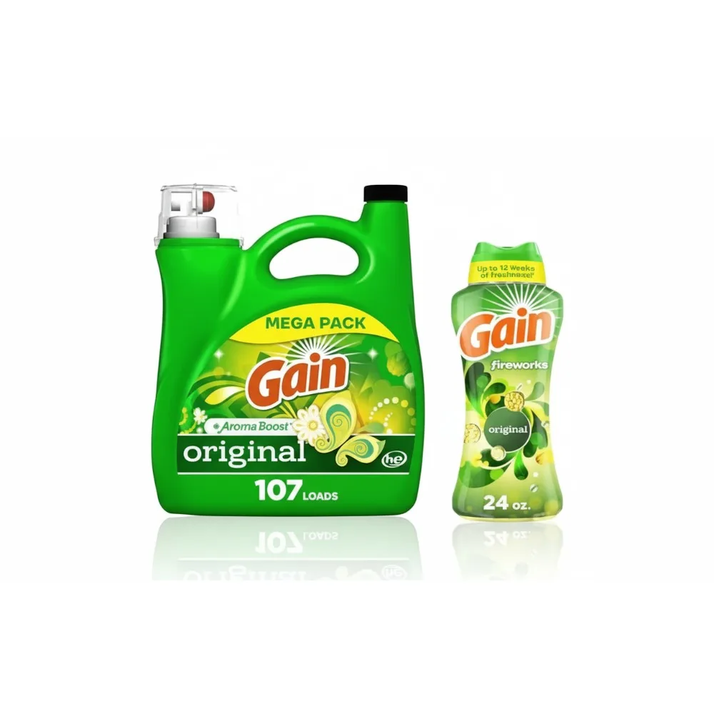 

Fresh Scent Laundry Detergent Bundle: 107 Loads + In-Wash Booster Beads, Long-Lasting Fragrance for Families