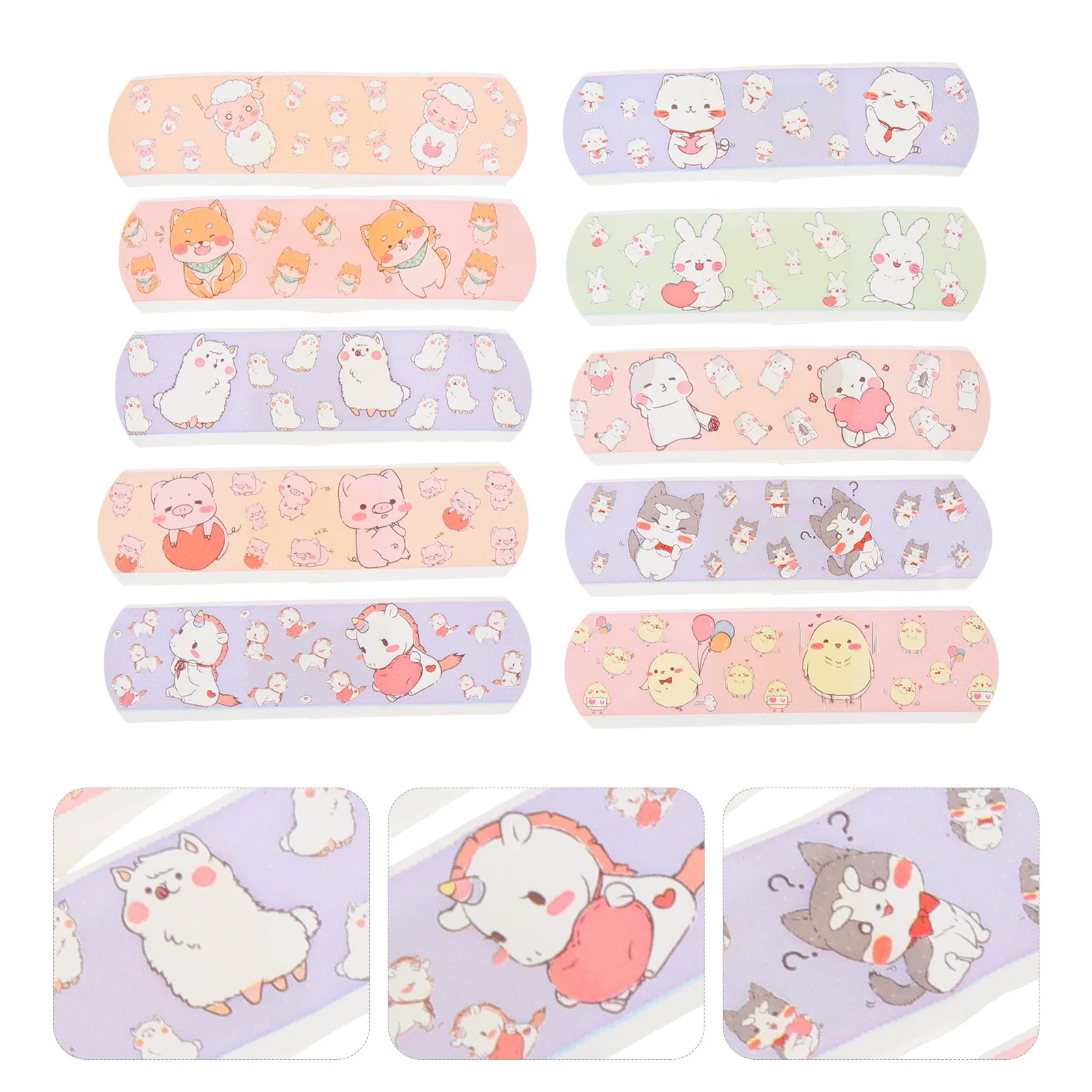 

Cartoon Bandages Adhesive Wound Care Stickers Breathable Waterproof Glue Small Wounds Protector Travel Size