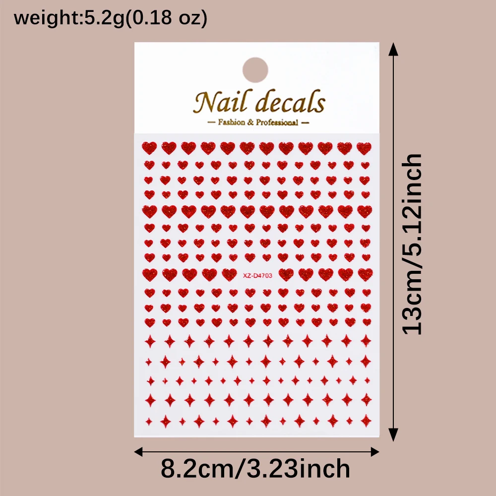 5 teile/satz 3D Valentine Glitter Kreuz Stern & Liebe Herz Nail art Aufkleber Glanz Herz Selbst-klebe Aufkleber Nagel dekoration Liefert