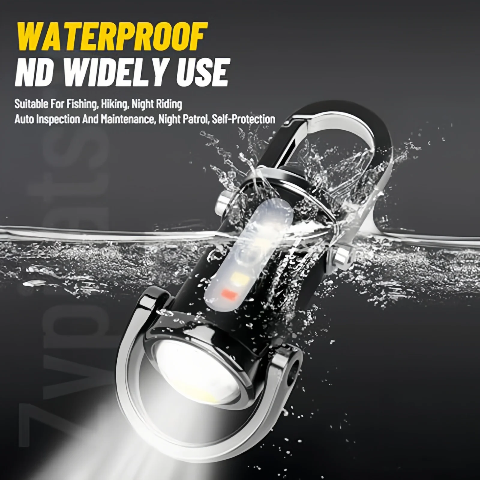 Mini USB Rechargeable LED Flashlight Keychain Portable Waterproof Camping Pocket Lamp Keyring Hanging Light Outdoor Gear