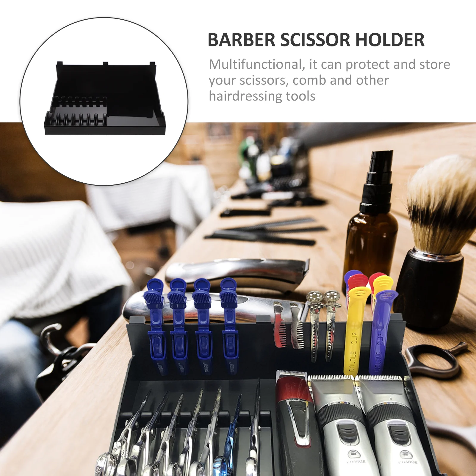 

Professional Hairdressing Shear Holder Rack ABS Storage Organizer Stand for Scissors Comb Barber Tools Scissor Holder
