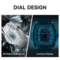 TSAR BOMBA Women’s Quartz Watch Swiss Movement Sapphire Crystal Waterproof Luminous Shock Resistant Fluoroelastomer Strap Gift photo 5