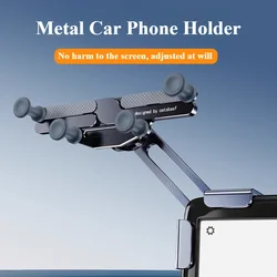 Hipacool Metal Car Phone Holder Bracket Screen Adjustable Magnetic Stand for Tesla Model 3 Highland Y Car Accessories Universal