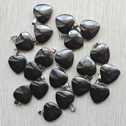 Good Quality Natural Hematite stone Fashion love hearts pendants 20mm DIY jewellry making Fast shipping Wholesale 20pcs