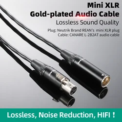 CANARE L-2B2AT Neutrik Mini XLR Microphone Cable XLR 6.35 mm TRS to Mini XLR Line Gold Plated 3 Pin XLR Audio Extension Cord