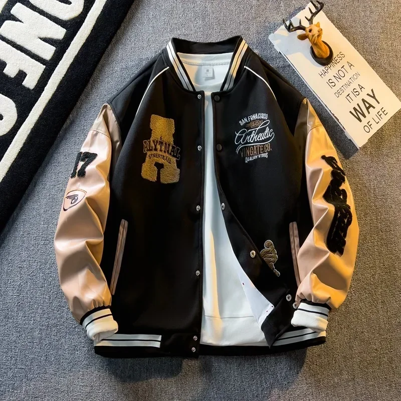 Men's Baseball Jackets  Casual Long Sleeve Coats S-5Xl High Street Motion Tops Thin Outdoor Breathable Quick Drying Jackets