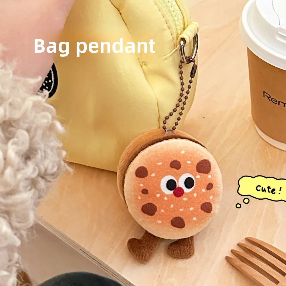 New Funny Food Pendant Kawaii Dessert Bread Charm Keychain Multipurpose Cute Backpack Decoration Gift