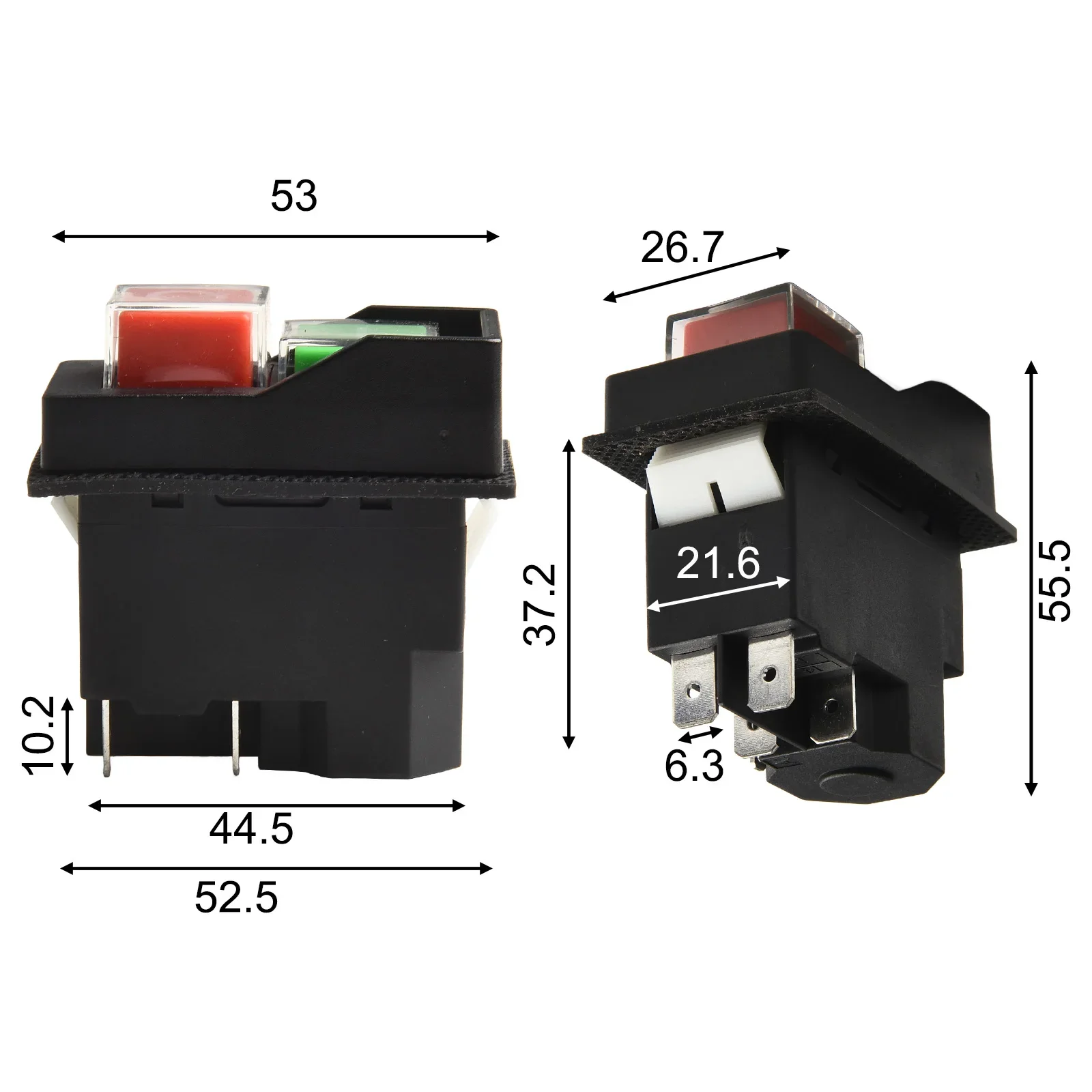 16A 120V 5Pin Push Button Switch KJD17 Electromagnetic Switch For Garden Tools/machine Tools/large-scale Power Equipment