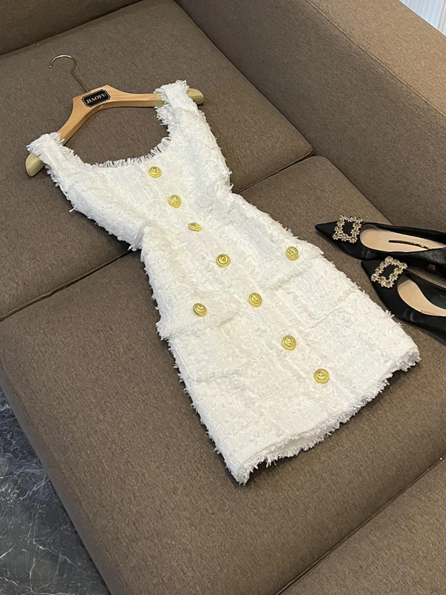 

Новинка 2026: Модный твидовый жилет с бахромой и львиным принтом, модель A988. Элегантный повседневный стиль для женщин на весну, осень и зиму.