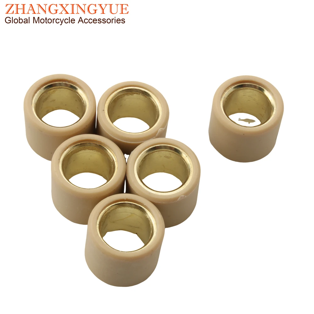 6 шт., ролик вариатора Sixteen125 Sixteen150, 12,5 г, грузики 20x17 мм для Suzuki Sixteen 125 150