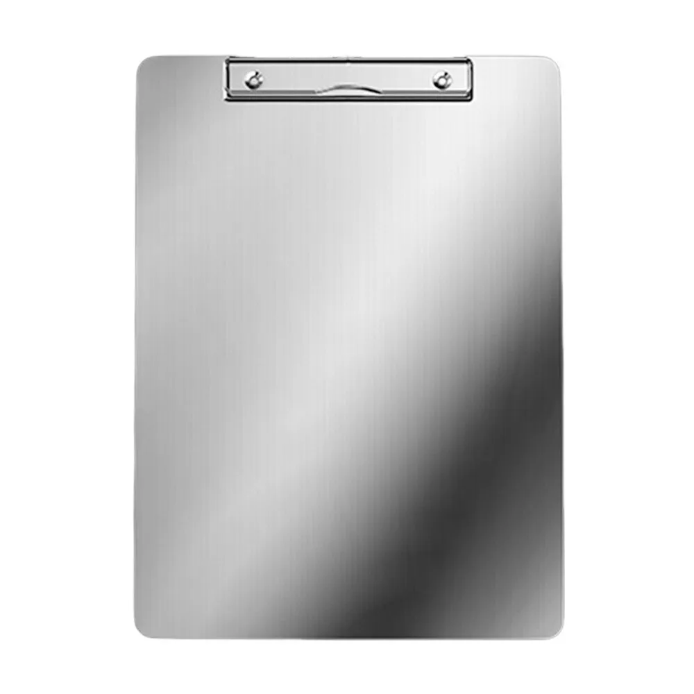 Stainless Steel A4/A5 File Folder Gold/Silver Multifunction Test Paper Storage Folder Hard Writing Clipboard