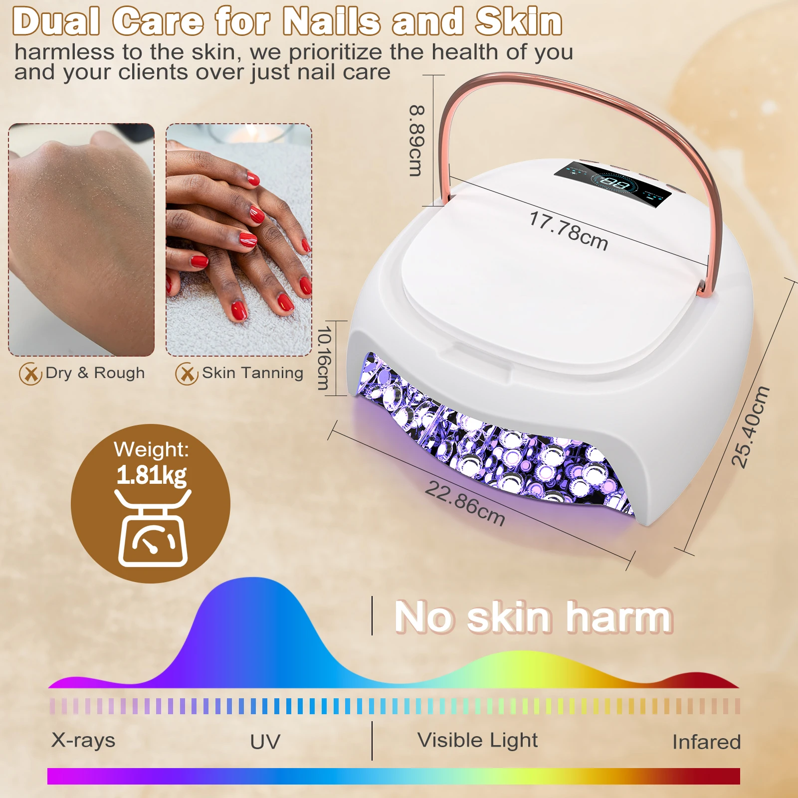 キュアリングマックス 新デザイン コードレス LED UV  - Uv Nail Lamp のレビューと価格