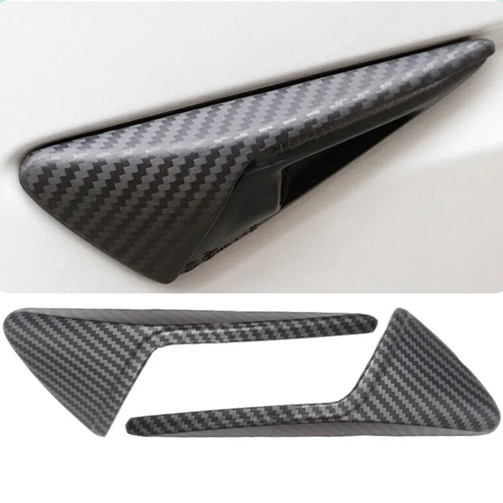 For Tesla New Model 3 Highland 2024 Side Camera Cover Lens Protector Black White Red Shiny Matte Carbon Fiber Pattern