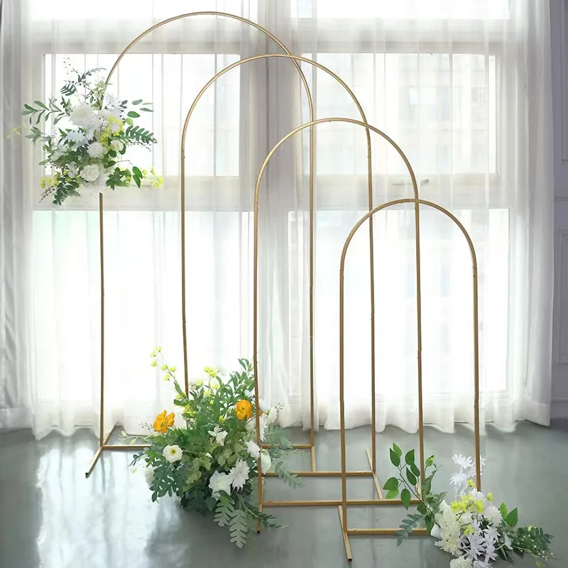 4pcs Outdoor Lawn Floral Balloon Gifts Stand Wedding Flower Arch Party Stage Hall Backdrops Decoration Welcome Sign Banner Rack