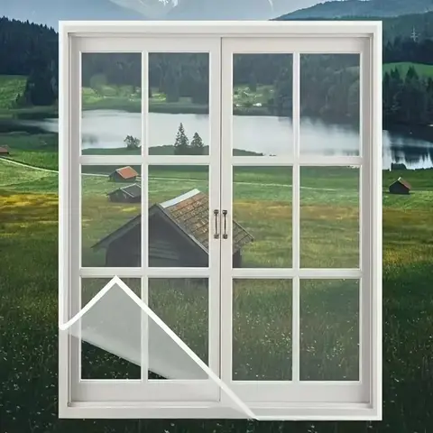 Summer mosquito proof door and window screens, available in various sizes (white)