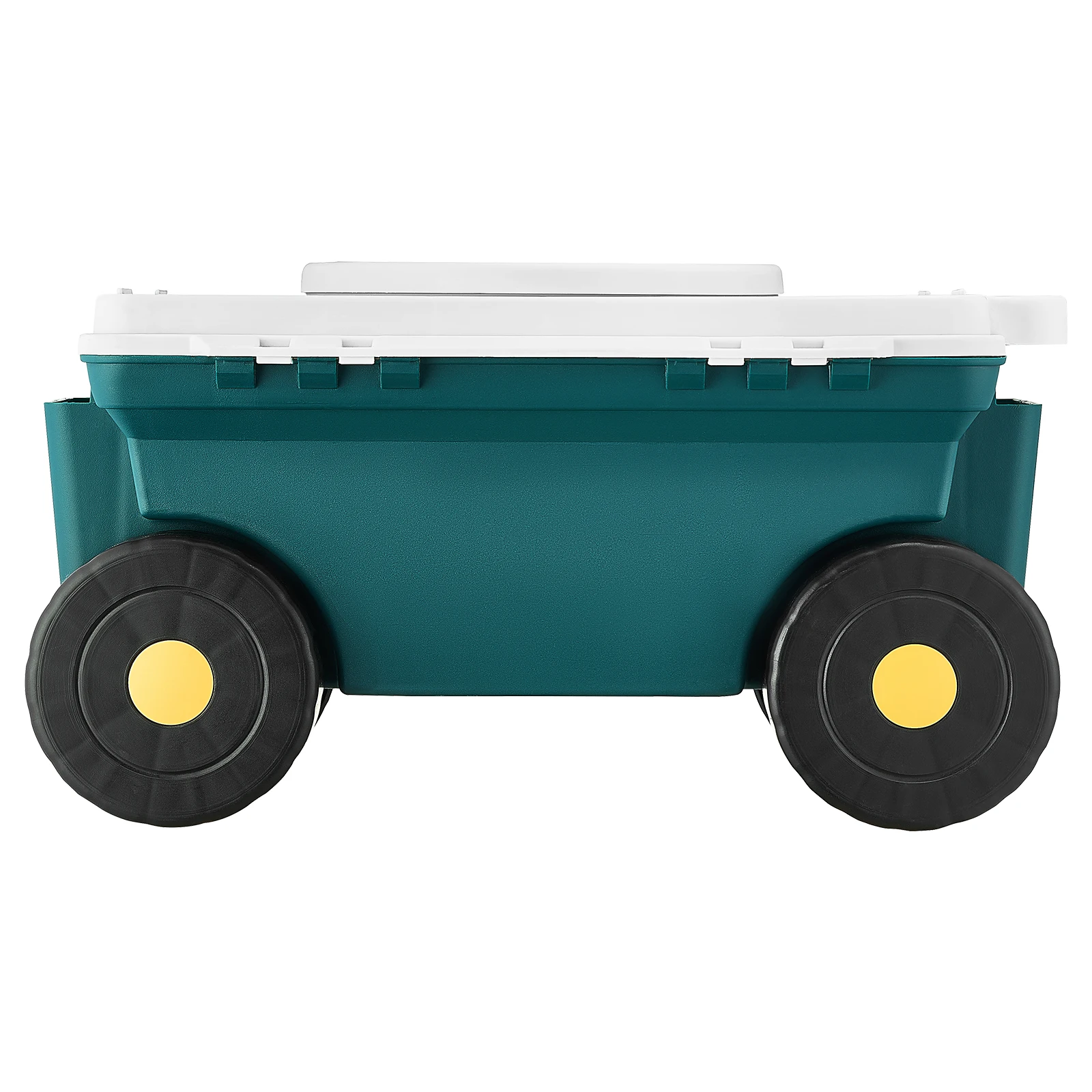 VEVOR Garden Scooter w/ Seat 2 in 1 Rolling Garden Cart w/ Storage Bin Supports up to 227 lbs Outdoor Wagon with Handle for Yard